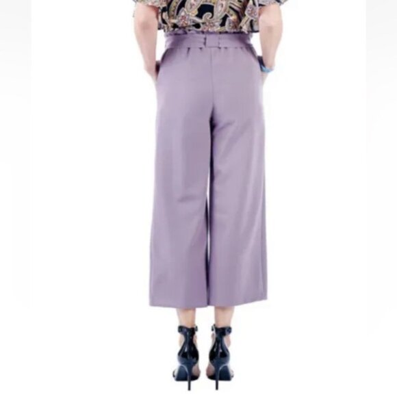 NEW Artizan Robin Barre Ivory Cropped Paper Bag Waist Pant Size 3XL (bin 1W) - Picture 4 of 5